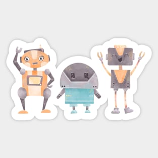 Funny robots Sticker